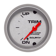 AutoMeter 200766-33 - GAUGE, TRIM LEVEL, 2 1/16", 0ODOWN-90OUP, ELECTRIC, MARINE SILVER 3