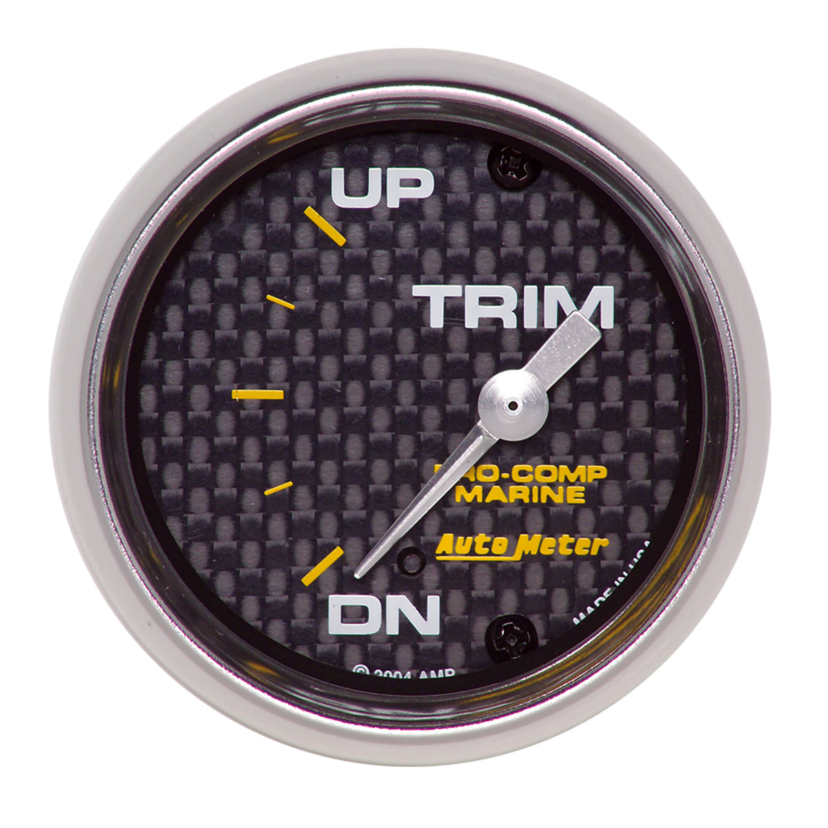 AutoMeter 200766-40 - GAUGE, TRIM LEVEL, 2 1/16", 0ODOWN-90OUP, ELECTRIC, MARINE CARBON FIBER 3