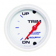 AutoMeter 200766 - GAUGE, TRIM LEVEL, 2 1/16", 0ODOWN-90OUP, ELECTRIC, MARINE WHITE 4