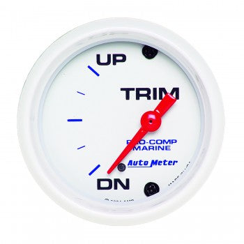 AutoMeter 200766 - GAUGE, TRIM LEVEL, 2 1/16", 0ODOWN-90OUP, ELECTRIC, MARINE WHITE 4