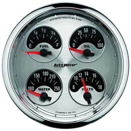 AutoMeter 200767-33 - GAUGE, TRIM LEVEL, 2 5/8", 0ODOWN-90OUP, ELECTRIC, MARINE SILVER 4