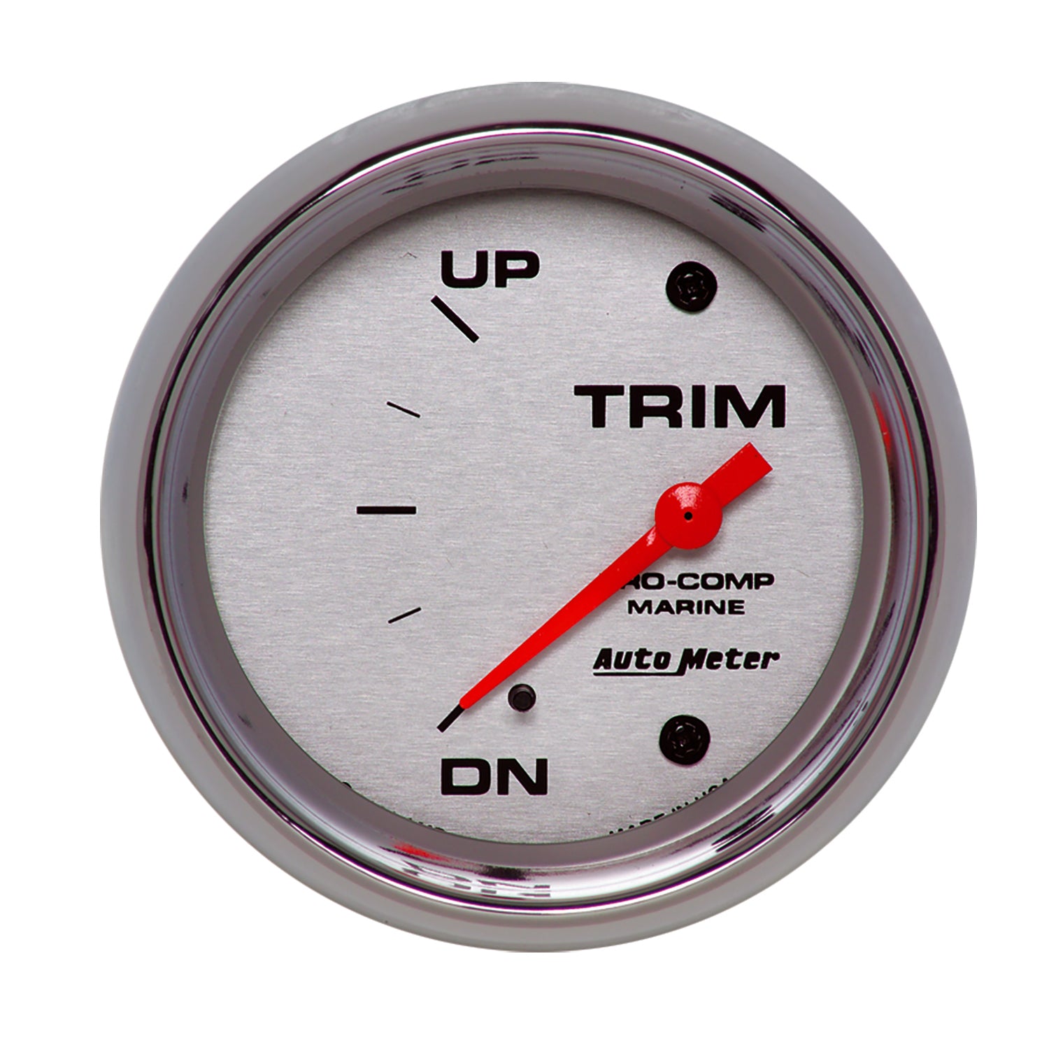AutoMeter 200767-35 - GAUGE, TRIM LEVEL, 2 5/8", 0ODOWN-90OUP, ELECTRIC, MARINE CHROME 3