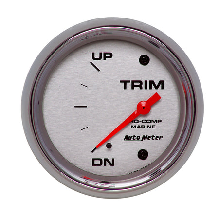 AutoMeter 200767-35 - GAUGE, TRIM LEVEL, 2 5/8", 0ODOWN-90OUP, ELECTRIC, MARINE CHROME 3