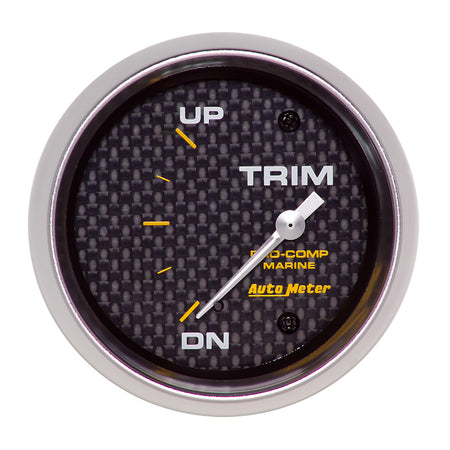 AutoMeter 200767-40 - GAUGE, TRIM LEVEL, 2 5/8", 0ODOWN-90OUP, ELECTRIC, MARINE CARBON FIBER 3
