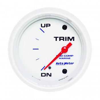 AutoMeter 200767 - GAUGE, TRIM LEVEL, 2 5/8", 0ODOWN-90OUP, ELECTRIC, MARINE WHITE 4