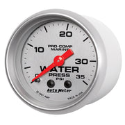AutoMeter 200772-33 - GAUGE, WATER PRESS, 2 1/16", 35PSI, MECHANICAL, MARINE SILVER 4