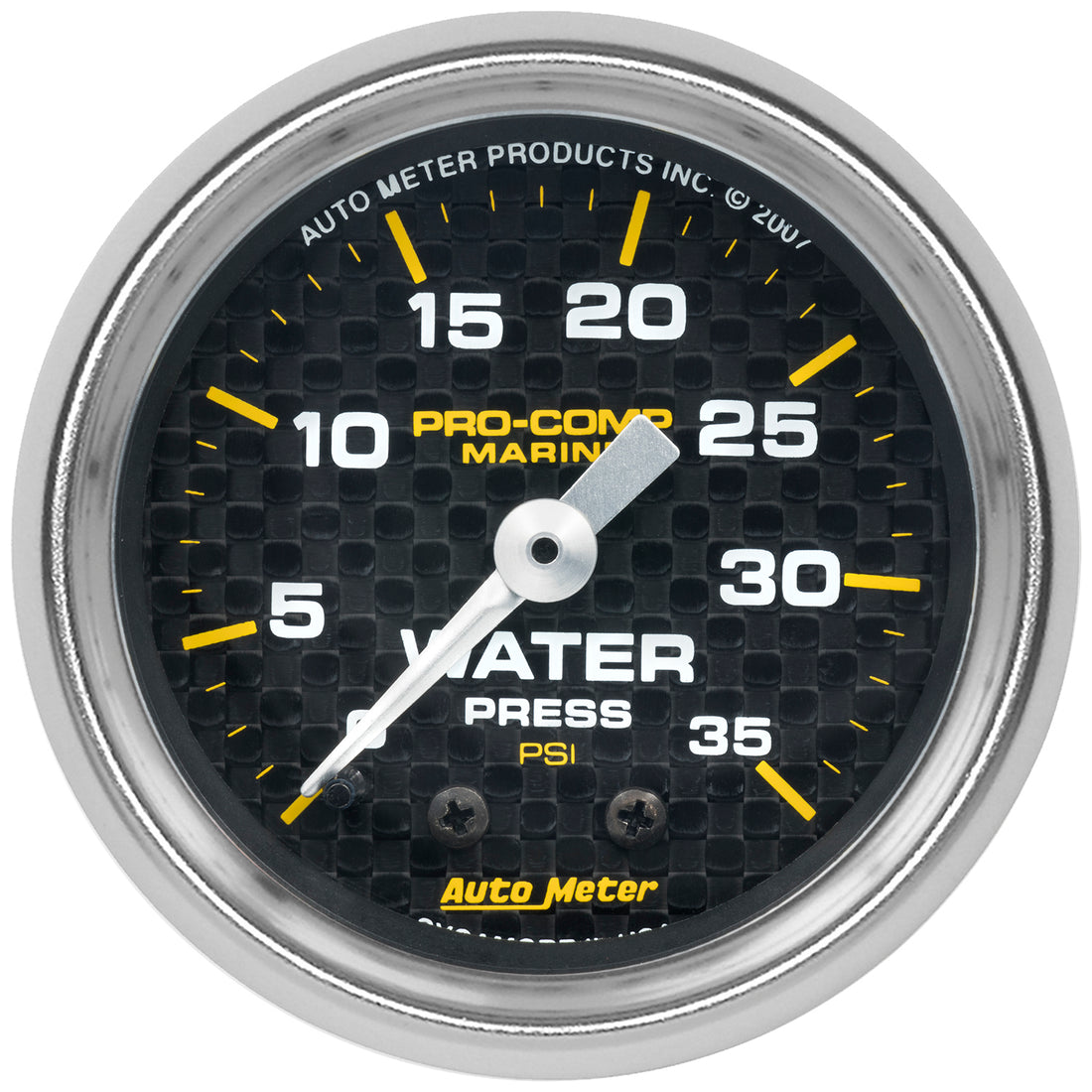 AutoMeter 200772-40 - GAUGE, WATER PRESS, 2 1/16", 35PSI, MECHANICAL, MARINE CARBON FIBER 3