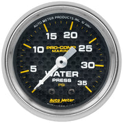 AutoMeter 200772-40 - GAUGE, WATER PRESS, 2 1/16", 35PSI, MECHANICAL, MARINE CARBON FIBER 3