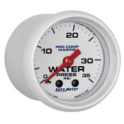 AutoMeter 200772 - GAUGE, WATER PRESS, 2 1/16", 35PSI, MECHANICAL, MARINE WHITE 5