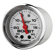 AutoMeter 200774-35 - GAUGE, VAC/BOOST, 2 1/16", 30INHG-20PSI, MECHANICAL, MARINE CHROME 4