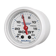 AutoMeter 200774 - GAUGE, VAC/BOOST, 2 1/16", 30INHG-20PSI, MECHANICAL, MARINE WHITE 4