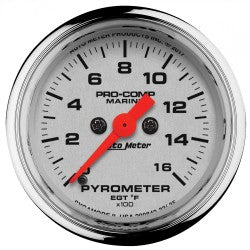 AutoMeter 200842-35 - GAUGE, PYROMETER, 2 1/16", 0-1,600?F, MARINE CHROME 4