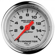 AutoMeter 200842-35 - GAUGE, PYROMETER, 2 1/16", 0-1,600?F, MARINE CHROME 4