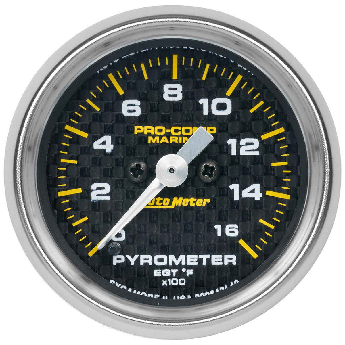 AutoMeter 200842-40 - GAUGE, PYROMETER, 2 1/16", 0-1,600?F, MARINE CARBON FIBER 3
