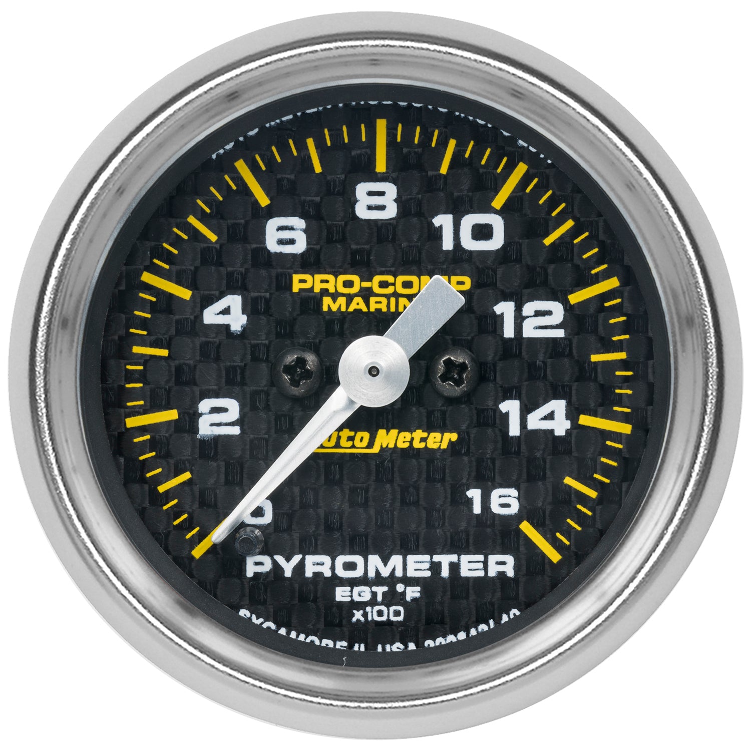AutoMeter 200842-40 - GAUGE, PYROMETER, 2 1/16", 0-1,600?F, MARINE CARBON FIBER 3