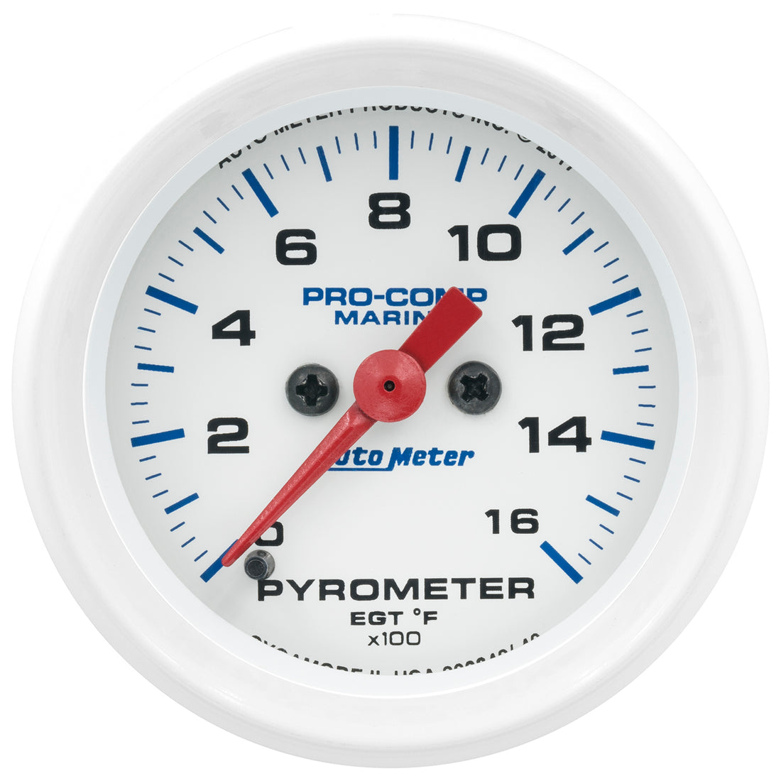 AutoMeter 200842 - GAUGE, PYROMETER, 2 1/16", 0-1,600?F, MARINE WHITE 3