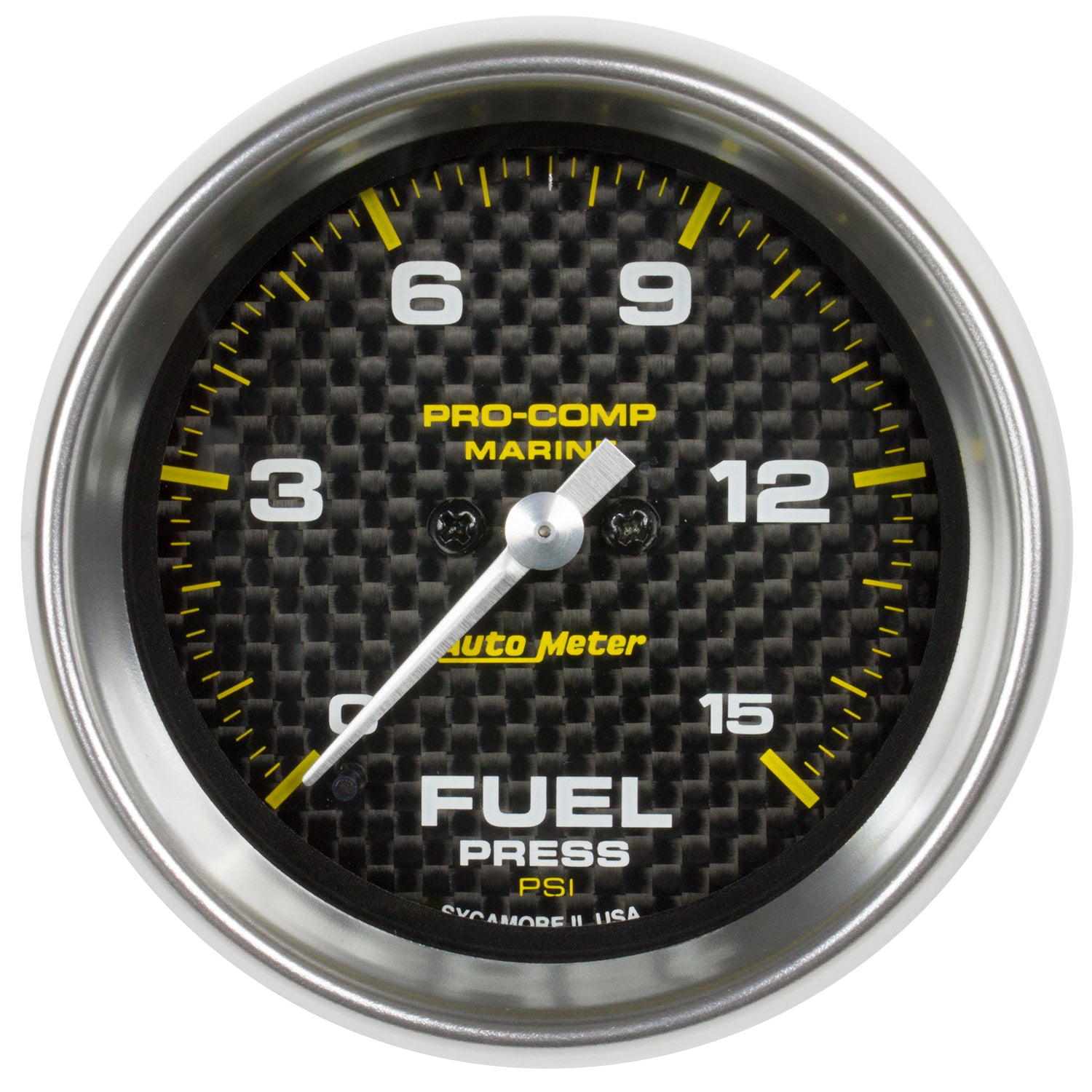 AutoMeter 200848-40 - GAUGE, FUEL PRESSURE, 2 1/16", 15PSI, DIGITAL STEPPER MOTOR, MARINE CARBON FIBER 3
