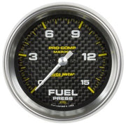 AutoMeter 200848-40 - GAUGE, FUEL PRESSURE, 2 1/16", 15PSI, DIGITAL STEPPER MOTOR, MARINE CARBON FIBER 4