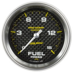 AutoMeter 200848-40 - GAUGE, FUEL PRESSURE, 2 1/16", 15PSI, DIGITAL STEPPER MOTOR, MARINE CARBON FIBER 4