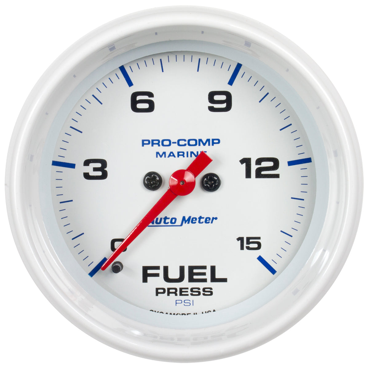 AutoMeter 200848 - GAUGE, FUEL PRESSURE, 2 1/16", 15PSI, DIGITAL STEPPER MOTOR, MARINE WHITE 3