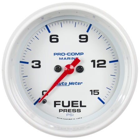 AutoMeter 200848 - GAUGE, FUEL PRESSURE, 2 1/16", 15PSI, DIGITAL STEPPER MOTOR, MARINE WHITE 3