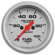 AutoMeter 200850-33 - GAUGE, FUEL PRESSURE, 2 1/16", 100PSI, DIGITAL STEPPER MOTOR, MARINE SILVER 3