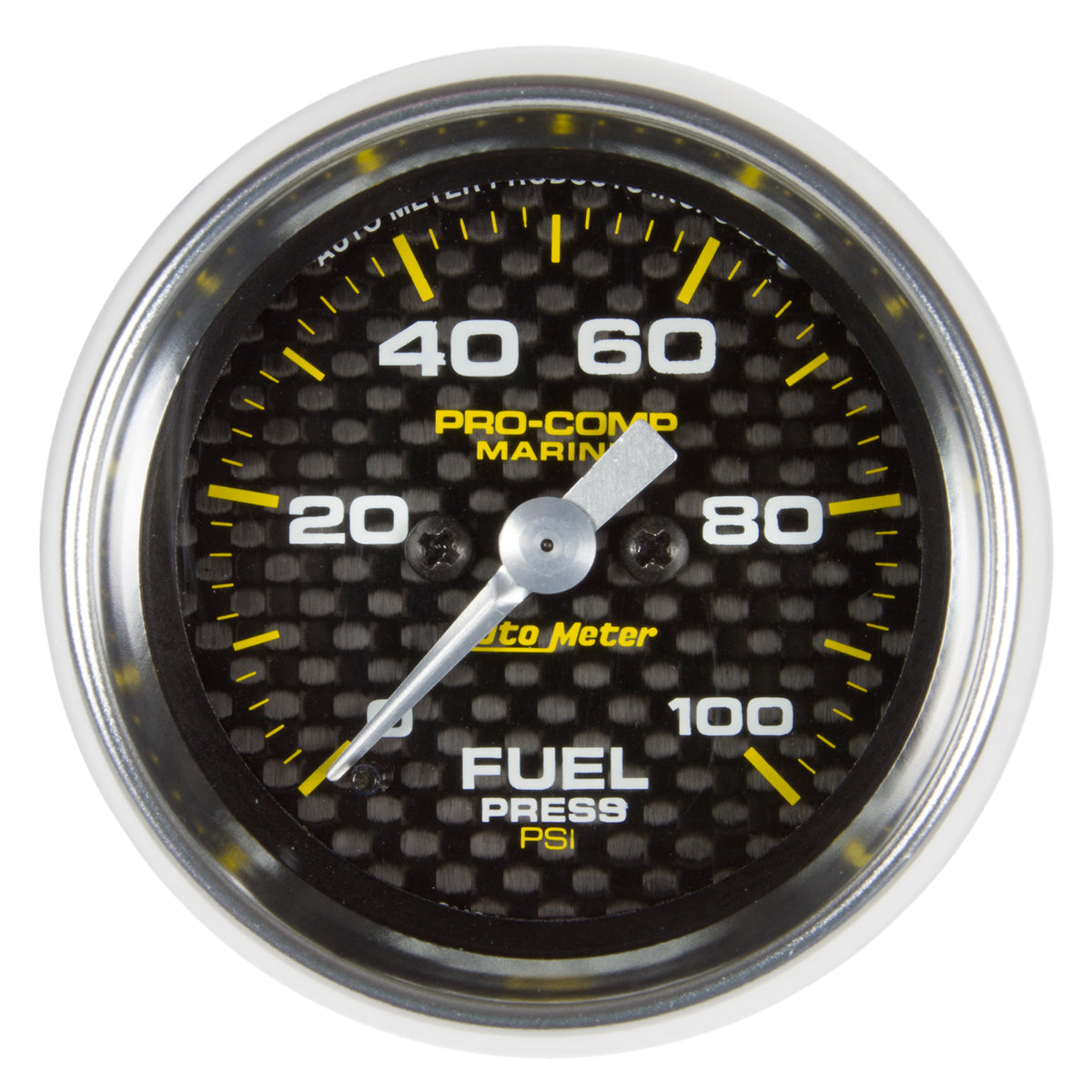 AutoMeter 200850-40 - GAUGE, FUEL PRESSURE, 2 1/16", 100PSI, DIGITAL STEPPER MOTOR, MARINE CARBON 3