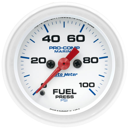 AutoMeter 200850 - GAUGE, FUEL PRESSURE, 2 1/16", 100PSI, DIGITAL STEPPER MOTOR, MARINE WHITE 3