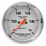 AutoMeter 200870-35 - GAUGE, AIR/FUEL RATIO-WIDEBAND, ANALOG, 2 5/8", 8:1-18:1, STPR MTR, MARINE CHRME 3