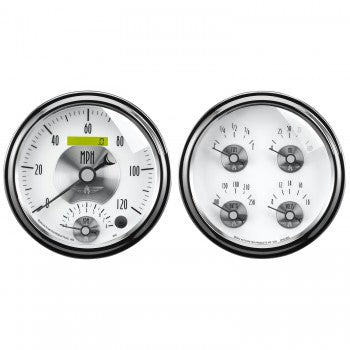 AutoMeter 2008 - GAUGE KIT, 2 PC., QUAD & TACH/SPEEDO, 5", PRESTIGE PEARL 4