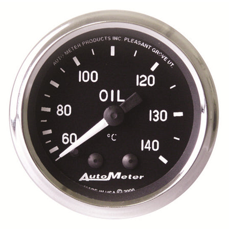 AutoMeter 201008 - GAUGE, OIL TEMP, 2 1/16", 60-140?C, MECHANICAL, COBRA 3