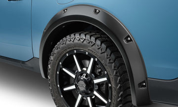 Bushwacker 20142-02 - Black Pocket/Rivet Style Smooth Finish Rear Fender Flares For 2022-2026 Ford Maverick Bushwacker 1