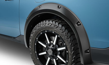 Bushwacker 20142-02 - Black Pocket/Rivet Style Smooth Finish Rear Fender Flares For 2022-2026 Ford Maverick Bushwacker 1