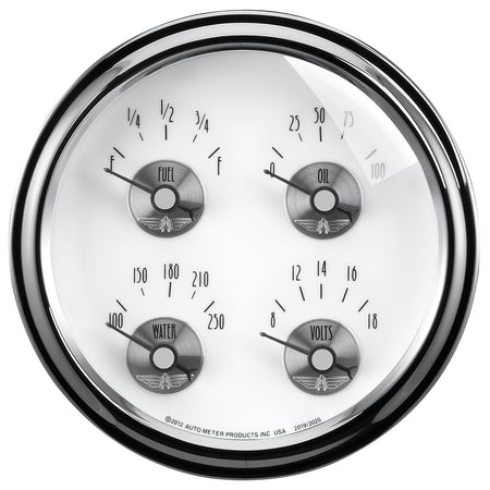 AutoMeter 2020 - GAUGE, QUAD, 5", 0OE TO 90OF, ELEC, PRESTIGE PEARL 3