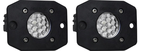 RIGID Ignite Back-Up Kit Diffused Lens Flush Mount Black Housing Pair