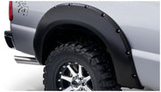 Bushwacker 20917-02 - Black Pocket/Rivet Style Smooth Finish 4-Piece Fender Flare Set For 2008-2010 Ford F250/F350 Super Duty Bushwacker 4