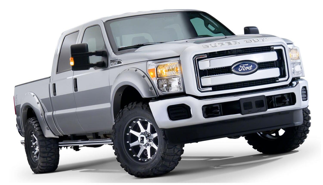 Bushwacker 20917-02 - Black Pocket/Rivet Style Smooth Finish 4-Piece Fender Flare Set For 2008-2010 Ford F250/F350 Super Duty Bushwacker 5