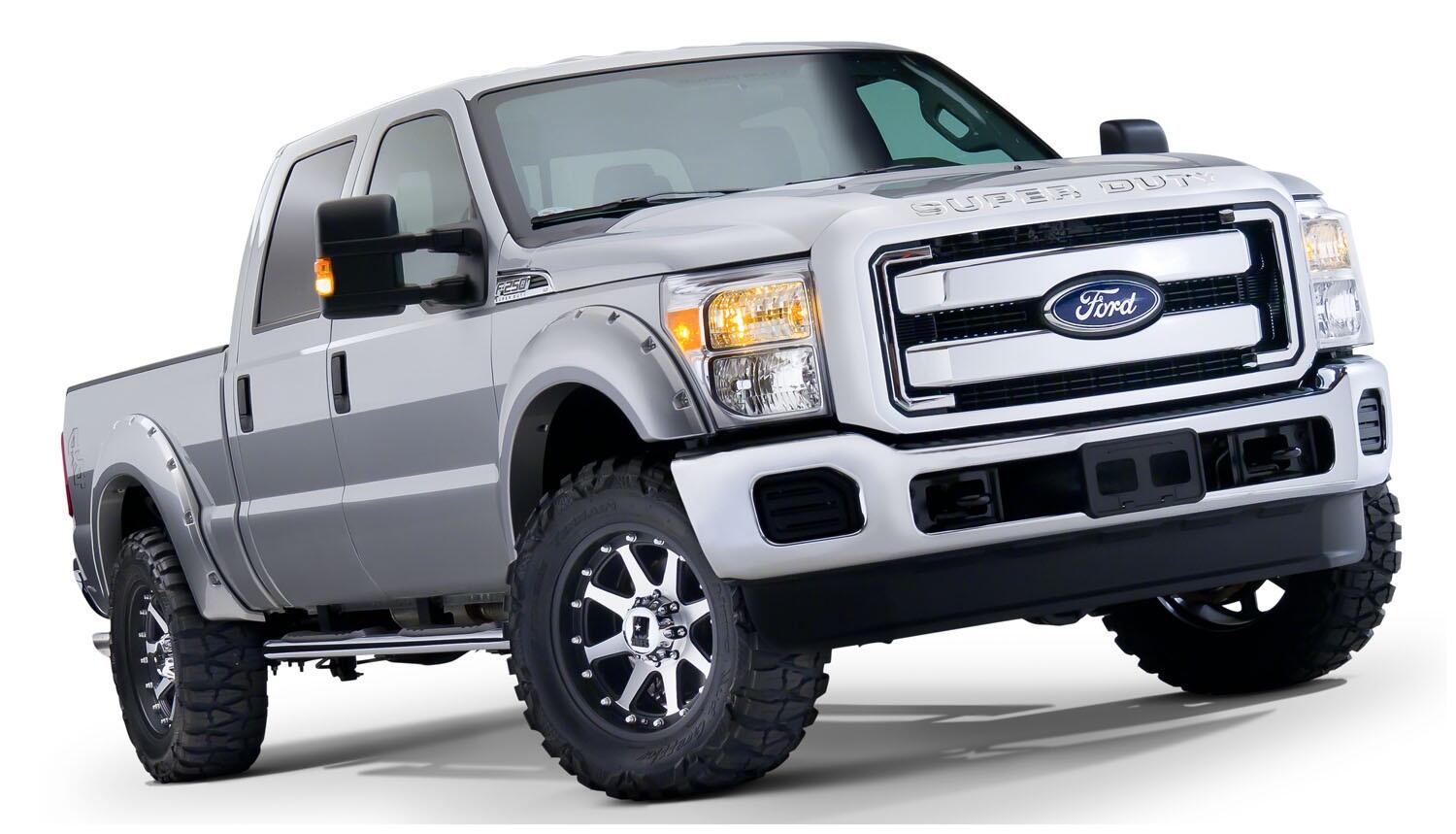 Bushwacker 20917-02 - Black Pocket/Rivet Style Smooth Finish 4-Piece Fender Flare Set For 2008-2010 Ford F250/F350 Super Duty Bushwacker 5