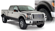 Bushwacker 20929-02 - Black Pocket/Rivet Style Smooth Finish 4-Piece Fender Flare Set For 2009-2014 Ford F150 (Excludes Raptor) Bushwacker 1
