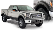 Bushwacker 20929-02 - Black Pocket/Rivet Style Smooth Finish 4-Piece Fender Flare Set For 2009-2014 Ford F150 (Excludes Raptor) Bushwacker 4
