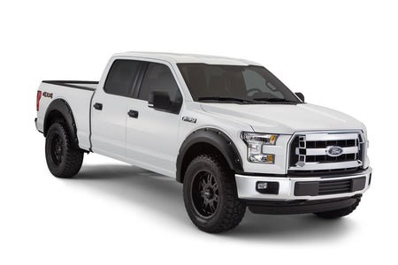 Bushwacker 20935-02 - Black Pocket/Rivet Style Smooth Finish 4-Piece Fender Flare Set For 2015-2017 Ford F150 (Excludes Models W/Tech Package) Bushwacker 2