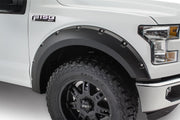 Bushwacker 20935-02 - Black Pocket/Rivet Style Smooth Finish 4-Piece Fender Flare Set For 2015-2017 Ford F150 (Excludes Models W/Tech Package) Bushwacker 4