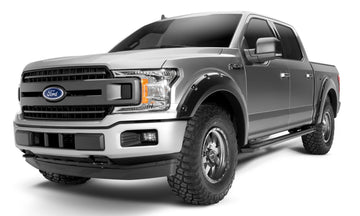Bushwacker 20945-02 - Black Pocket/Rivet Style Smooth Finish 4-Piece Fender Flare Set For 2018-2020 Ford F150 Bushwacker 1