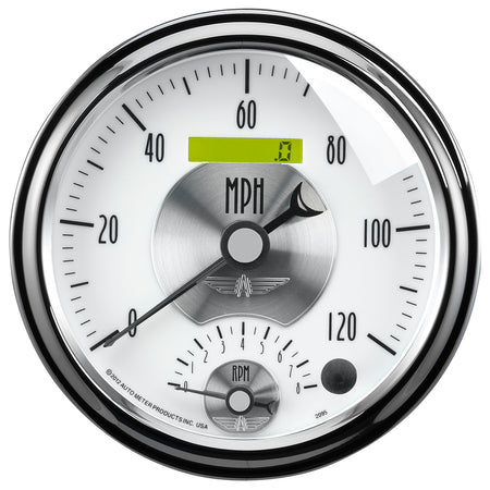 AutoMeter 2095 - GAUGE, TACH/SPEEDO, 5", 120MPH & 8K RPM, ELEC. PROGRAM., PRESTIGE PEARL 3