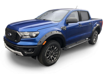 Bushwacker 20950-02 - Black Pocket/Rivet Style Smooth Finish 4-Piece Fender Flare Set For 2019-2023 Ford Ranger 72.7 Bed Bushwacker 1