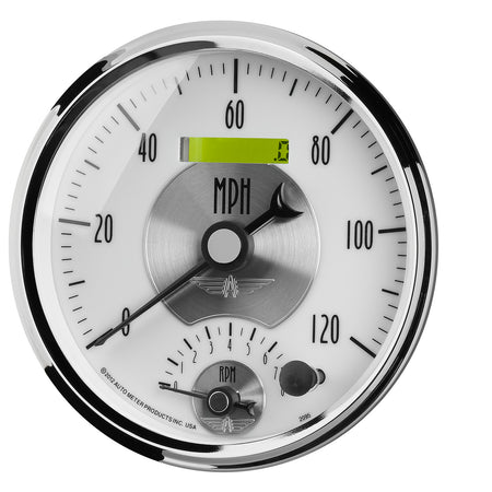 AutoMeter 2095 - GAUGE, TACH/SPEEDO, 5", 120MPH & 8K RPM, ELEC. PROGRAM., PRESTIGE PEARL 4