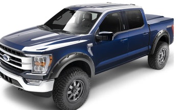 Bushwacker 20963-02 - Black Pocket/Rivet Style Smooth Finish 4-Piece Fender Flare Set For 2021-2026 Ford F150 Will Not F150 Lightning Bushwacker 1