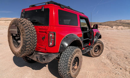 Bushwacker NA Bushwacker 20965-02 - Black Pocket/Rivet Style Smooth Finish Front Fender Flares For 2021-2023 Ford Bronco 2-DR Bushwacker