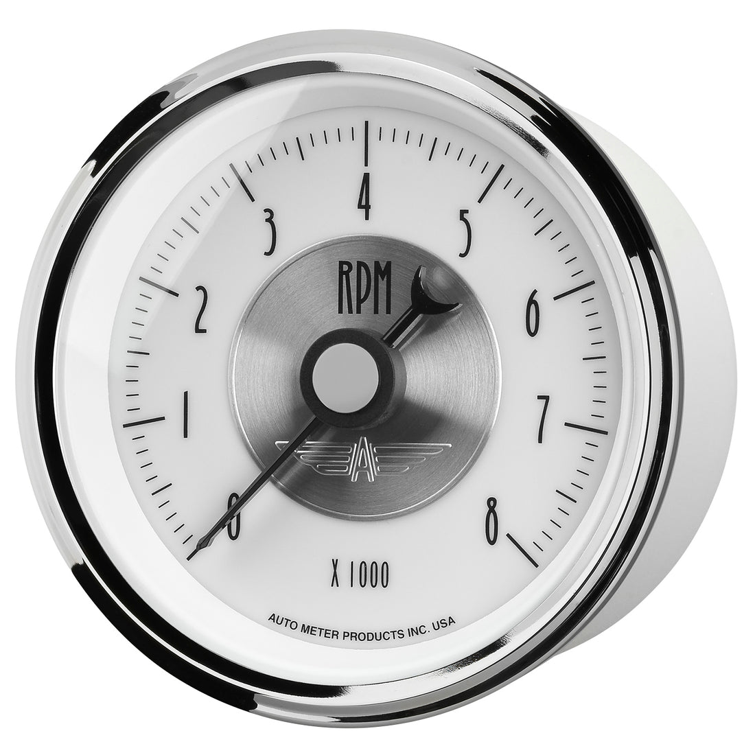 AutoMeter 2098 - GAUGE, TACHOMETER, 3 3/8", 8K RPM, IN-DASH, PRESTIGE PEARL 4