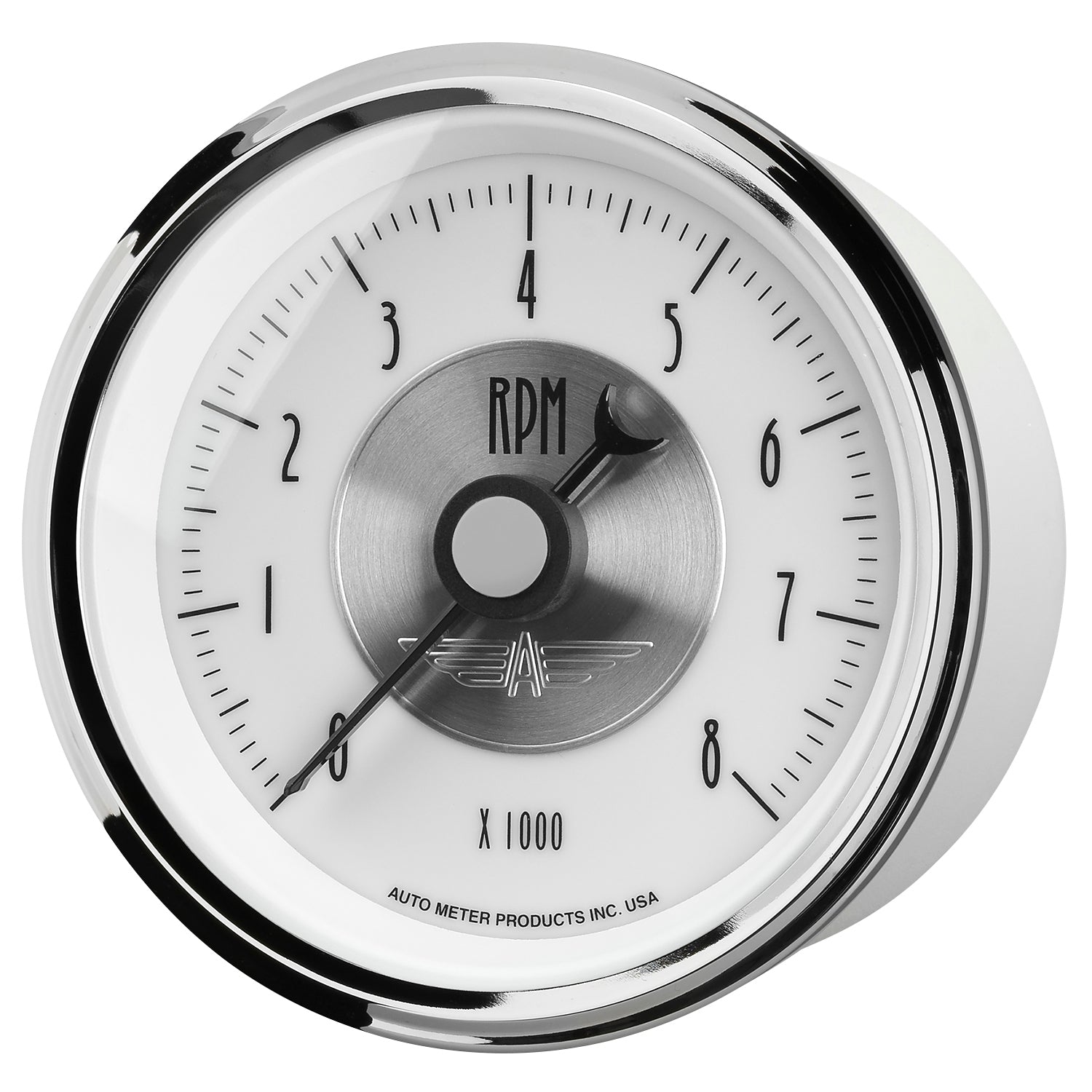 AutoMeter 2098 - GAUGE, TACHOMETER, 3 3/8", 8K RPM, IN-DASH, PRESTIGE PEARL 4